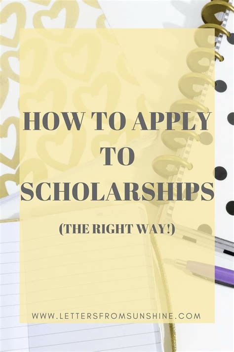 How to Successfully Apply for Scholarships